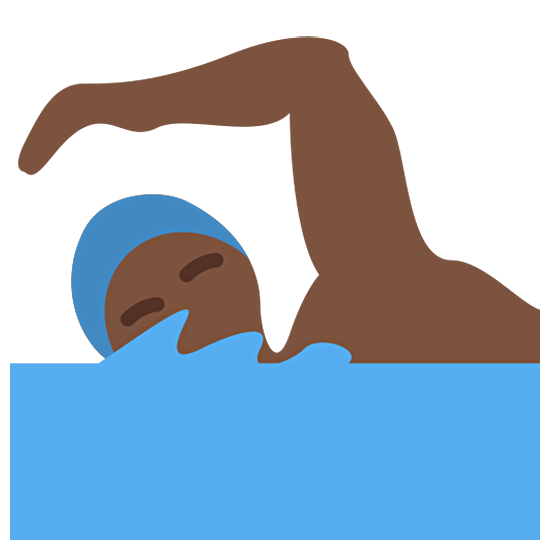 🏊🏿‍♂️ Emoji Homem Nadando: Pele Escura na Twitter Twemoji 15.0.