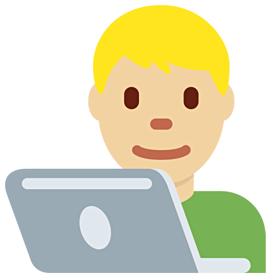 👨🏼‍💻 Emoji IT-Experte: mittelhelle Hautfarbe Twitter Twemoji 15.0.