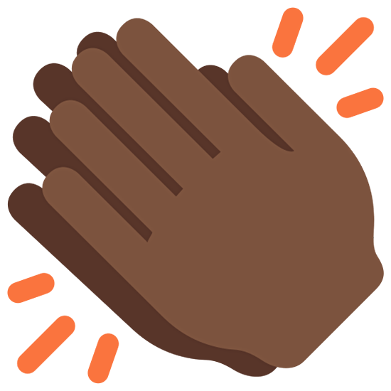👏🏿 Emoji klatschende Hände: dunkle Hautfarbe Twitter Twemoji 15.0.
