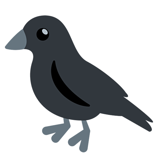Oiseau Noir Twitter Twemoji 15.0.