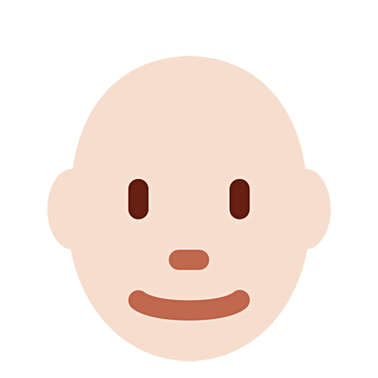 👨🏻‍🦲 Emoji Mann: helle Hautfarbe, Glatze Twitter Twemoji 15.0.