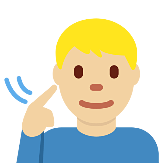 🧏🏼‍♂️ Emoji Homem Surdo: Pele Morena Clara na Twitter Twemoji 15.0.