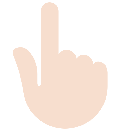 👆🏻 Emoji Dorso Da Mão Com Dedo Indicador Apontando Para Cima: Pele Clara na Twitter Twemoji 15.0.