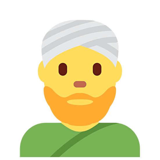 👳‍♂️ Emoji Homem Com Turbante na Twitter Twemoji 15.0.