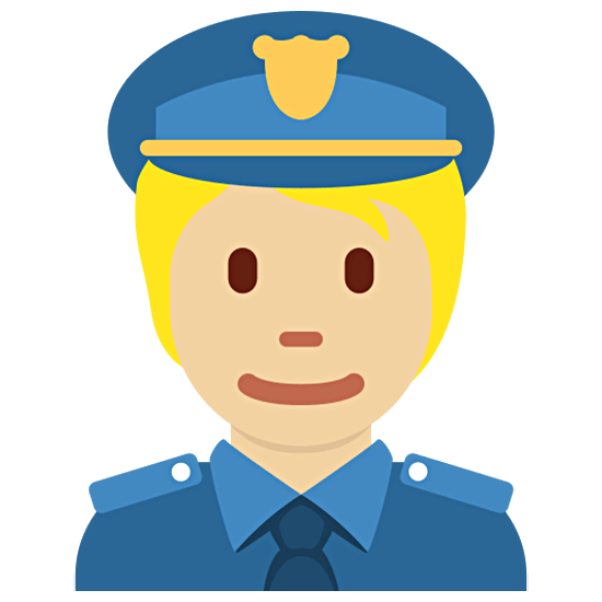 👮🏼 Emoji Agente De Policía: Tono De Piel Claro Medio en Twitter Twemoji 15.0.