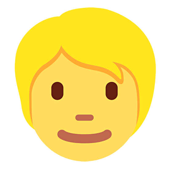 👱 Emoji Person: blondes Haar Twitter Twemoji 15.0.