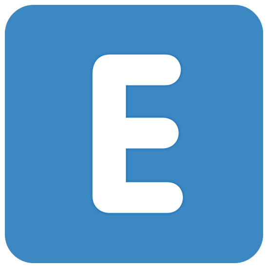Emoji 🇪 Lettera simbolo indicatore regionale E su Twitter Twemoji 15.0.