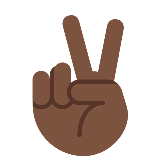 ✌🏿 Emoji Mão Em V De Vitória: Pele Escura na Twitter Twemoji 15.0.