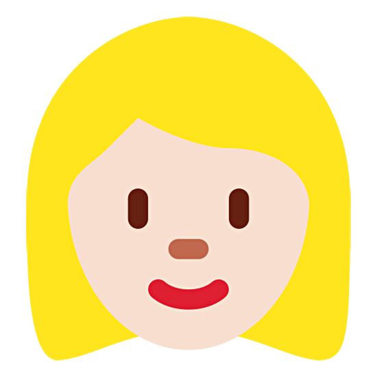 👱🏻‍♀️ Emoji Frau: helle Hautfarbe, blond Twitter Twemoji 15.0.