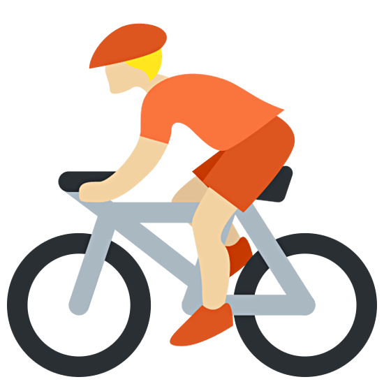 Émoji 🚴🏼 Cycliste : Peau Moyennement Claire sur Twitter Twemoji 15.0.