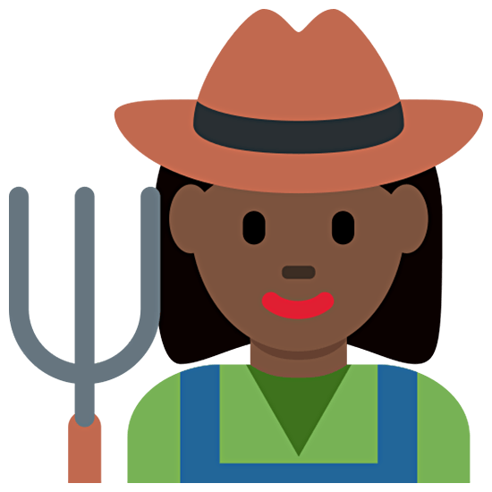 👩🏿‍🌾 Emoji Agricultora: Tono De Piel Oscuro en Twitter Twemoji 15.0.