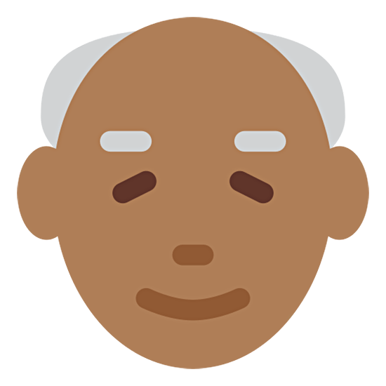 👴🏾 Emoji älterer Mann: mitteldunkle Hautfarbe Twitter Twemoji 15.0.