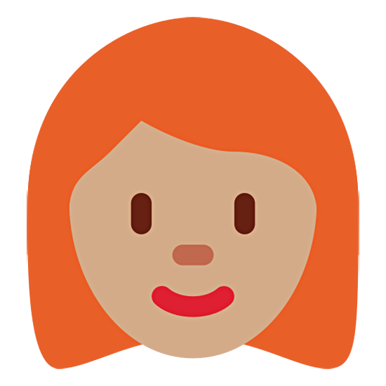 👩🏽‍🦰 Emoji Mujer: Tono De Piel Medio Y Pelo Pelirrojo en Twitter Twemoji 15.0.