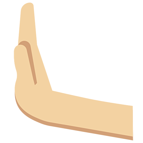 🫷🏼 Emoji Nach Links Drückende Hand: Mittelhelle Hautfarbe Twitter Twemoji 15.0.