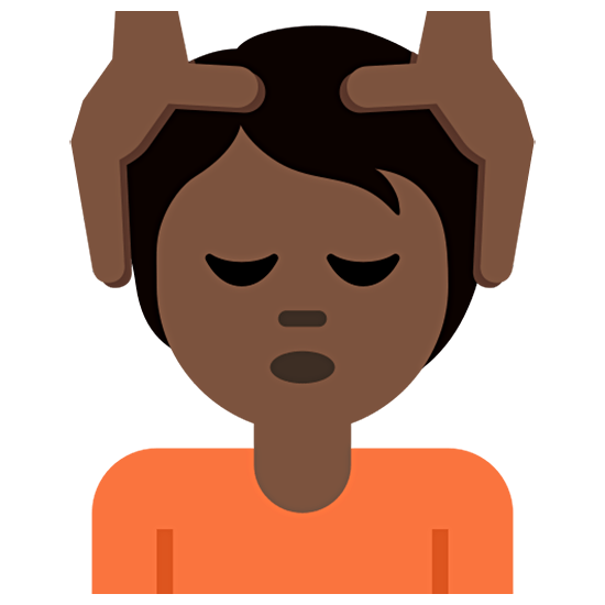 Emoji 💆🏿 Persona Che Riceve Un Massaggio: Carnagione Scura su Twitter Twemoji 15.0.