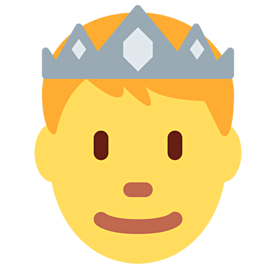 🤴 Emoji Príncipe na Twitter Twemoji 15.0.