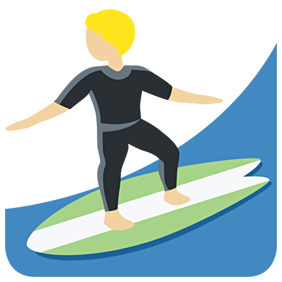 🏄🏼 Emoji Surfer(in): mittelhelle Hautfarbe Twitter Twemoji 15.0.