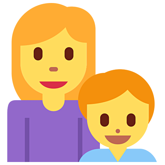 👩‍👦 Emoji Familia: Mujer Y Niño en Twitter Twemoji 15.0.