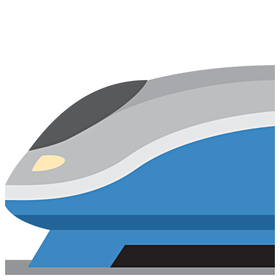 🚄 Emoji Hochgeschwindigkeitszug mit spitzer Nase Twitter Twemoji 15.0.