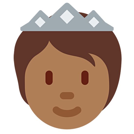 🫅🏾 Emoji Pessoa Com Coroa: Pele Morena Escura na Twitter Twemoji 15.0.