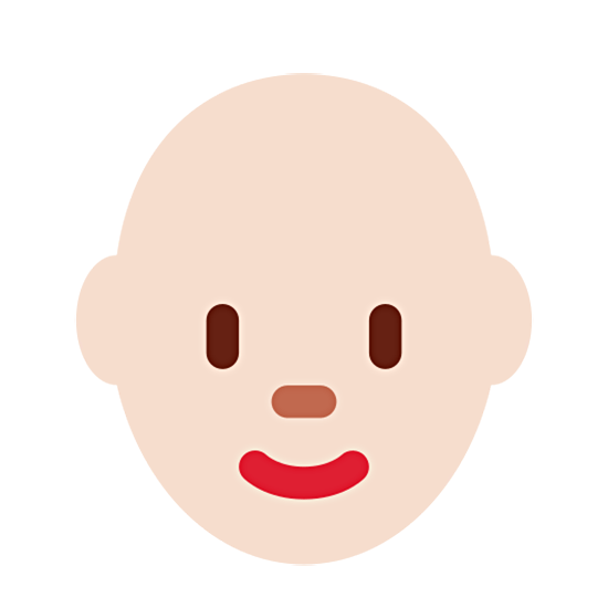 👩🏻‍🦲 Emoji Mujer: Tono De Piel Claro Y Sin Pelo en Twitter Twemoji 15.0.