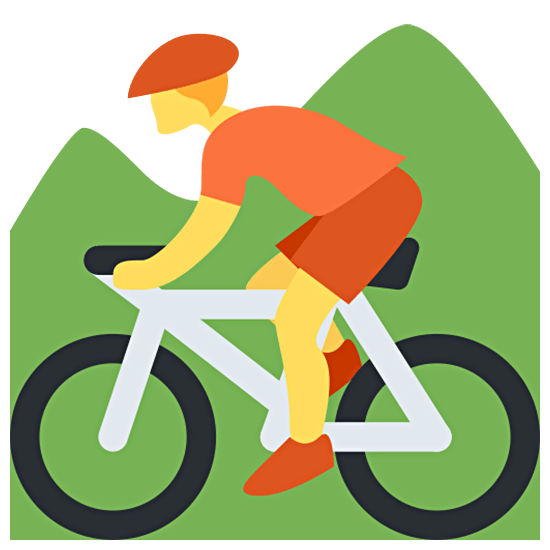 🚵 Emoji Pessoa Fazendo Mountain Bike na Twitter Twemoji 15.0.