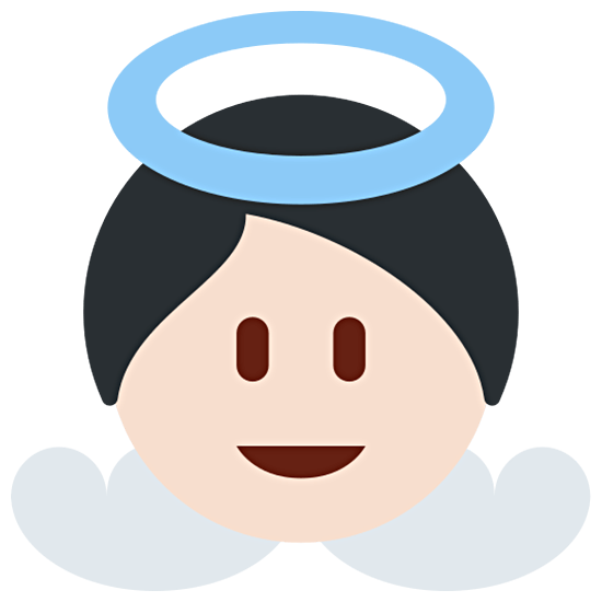 👼🏻 Emoji Bebé ángel: Tono De Piel Claro en Twitter Twemoji 15.0.