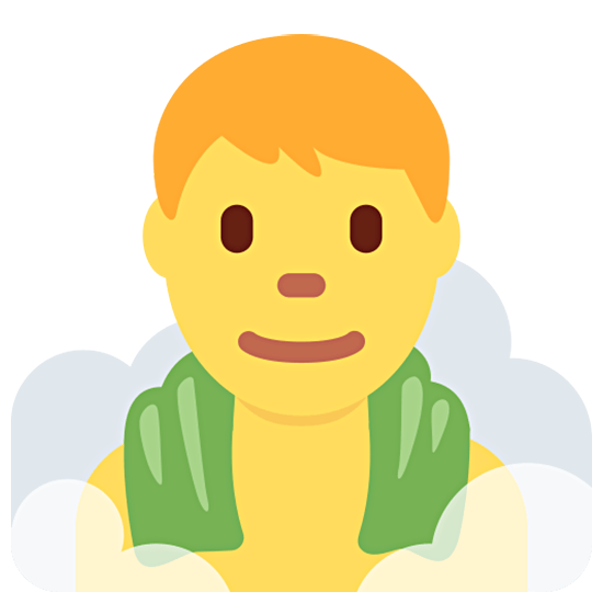 🧖‍♂️ Emoji Hombre En Una Sauna en Twitter Twemoji 15.0.