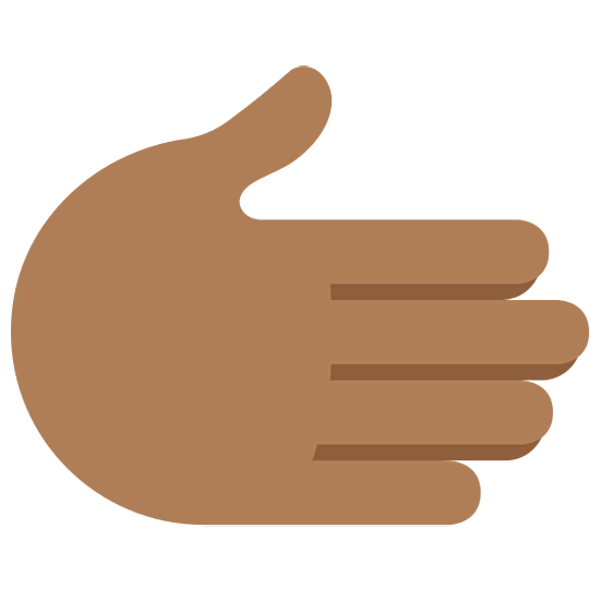 🫱🏾 Emoji Mão Direita: Pele Morena Escura na Twitter Twemoji 15.0.