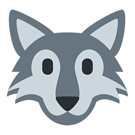 🐺 Emoji Wolf Twitter Twemoji 15.0.