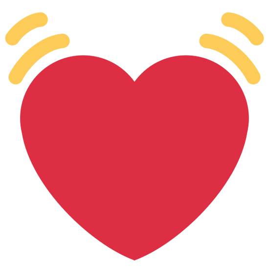 💓 Emoji Corazón Latiendo en Twitter Twemoji 15.0.