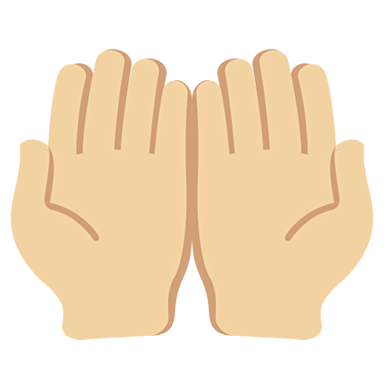 🤲🏼 Emoji Handflächen nach oben: mittelhelle Hautfarbe Twitter Twemoji 15.0.