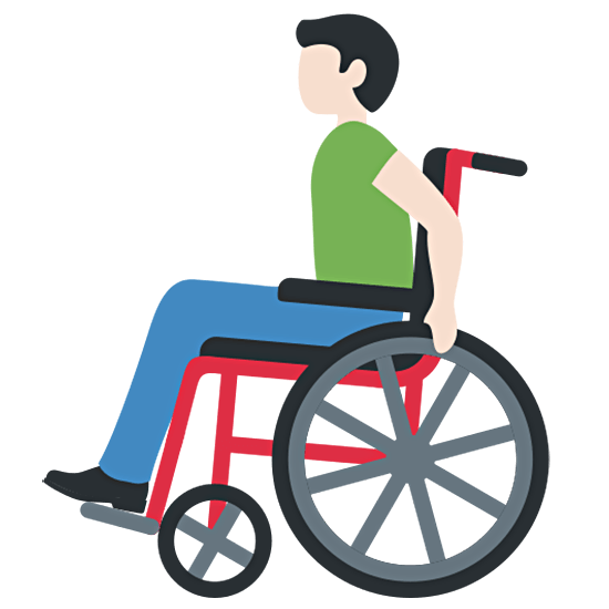 👨🏻‍🦽 Emoji Homem Em Cadeira De Rodas Manual: Pele Clara na Twitter Twemoji 15.0.