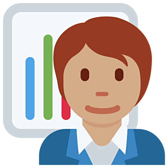 🧑🏽‍💼 Emoji Büroangestellte(r): mittlere Hautfarbe Twitter Twemoji 15.0.