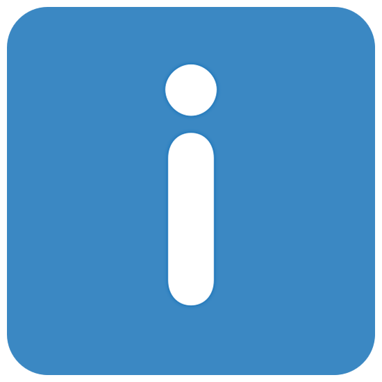 ℹ️ Emoji Buchstabe „i“ in blauem Quadrat Twitter Twemoji 15.0.