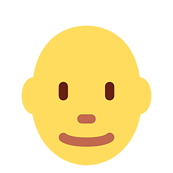 Emoji 👨‍🦲 Uomo: Calvo su Twitter Twemoji 15.0.