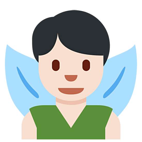 🧚🏻‍♂️ Emoji männliche Fee: helle Hautfarbe Twitter Twemoji 15.0.