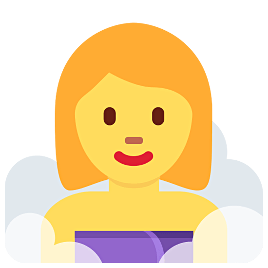 🧖‍♀️ Emoji Frau in Dampfsauna Twitter Twemoji 15.0.