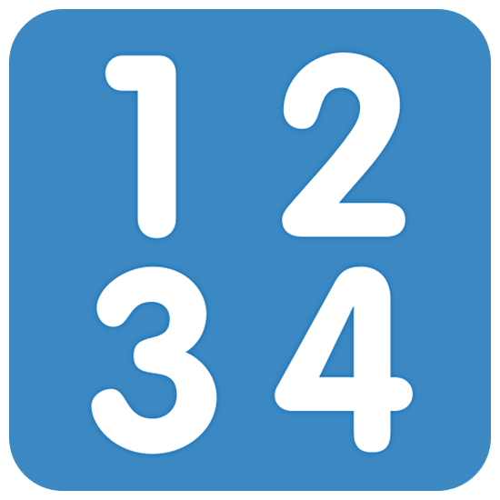 🔢 Emoji Eingabesymbol Zahlen Twitter Twemoji 15.0.