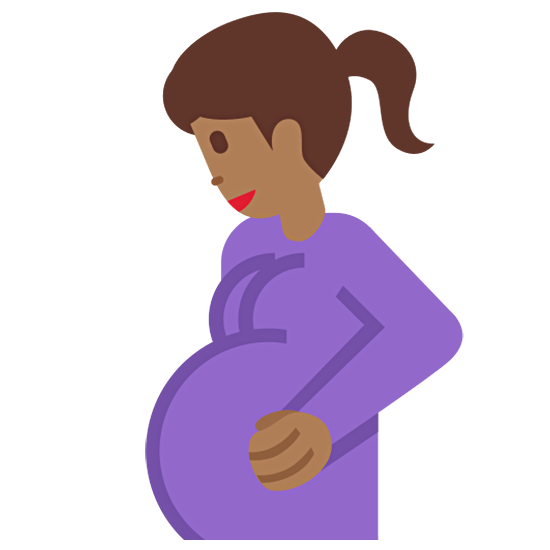 🤰🏾 Emoji Mujer Embarazada: Tono De Piel Oscuro Medio en Twitter Twemoji 15.0.