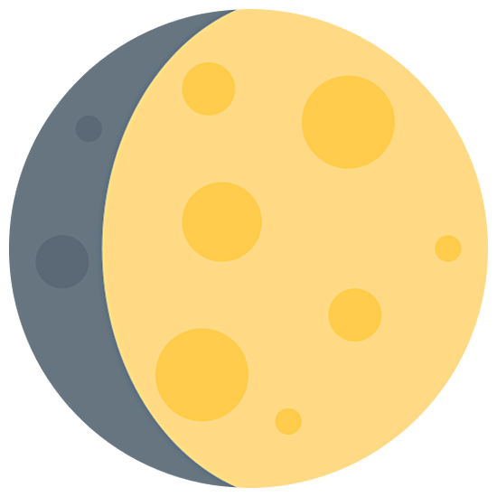 Emoji 🌔 Gibbosa Crescente su Twitter Twemoji 15.0.