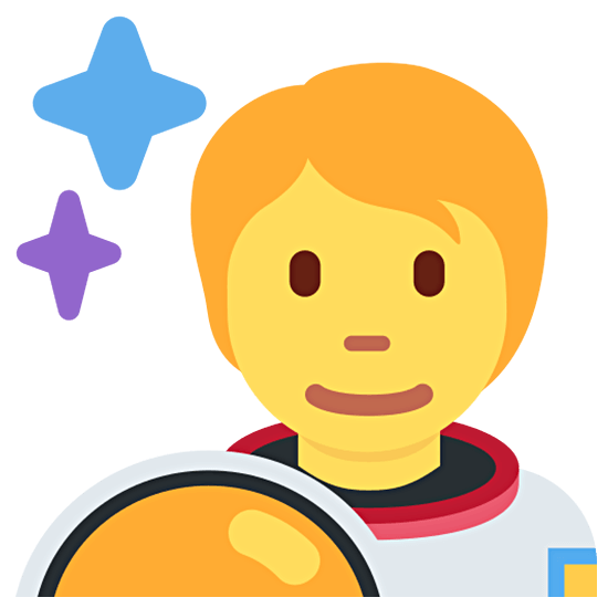 Emoji 🧑‍🚀 Astronauta su Twitter Twemoji 15.0.