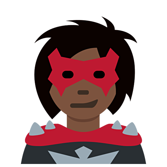 🦹🏿‍♀️ Emoji Supervilã: Pele Escura na Twitter Twemoji 15.0.