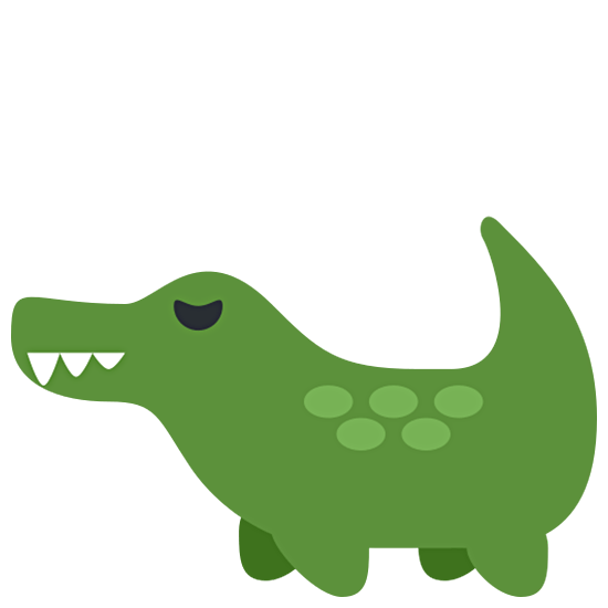 🐊 Emoji Crocodilo na Twitter Twemoji 15.0.