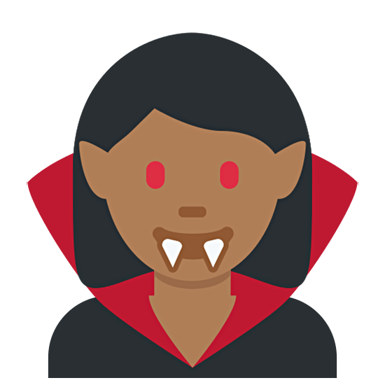 🧛🏾‍♀️ Emoji weiblicher Vampir: mitteldunkle Hautfarbe Twitter Twemoji 15.0.
