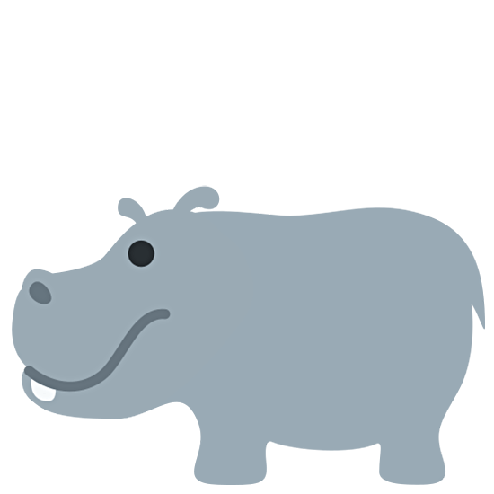 🦛 Emoji Hipopótamo en Twitter Twemoji 15.0.