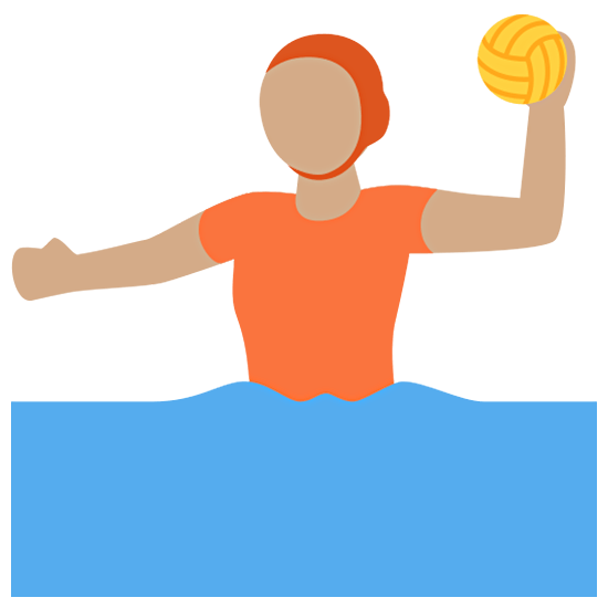 🤽🏽 Emoji Pessoa Jogando Polo Aquático: Pele Morena na Twitter Twemoji 15.0.