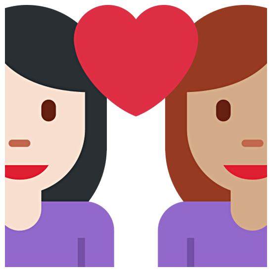 👩🏻‍❤️‍👩🏽 Emoji Pareja Enamorada - Mujer: Tono De Piel Claro, Mujer: Tono De Piel Claro Medio en Twitter Twemoji 15.0.
