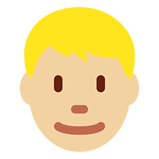👱🏼‍♂️ Emoji Mann: mittelhelle Hautfarbe, blond Twitter Twemoji 15.0.