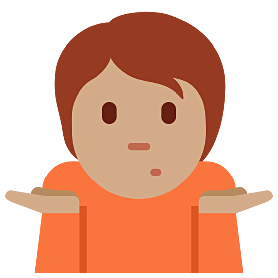 Emoji 🤷🏽 Persona Che Scrolla Le Spalle: Carnagione Olivastra su Twitter Twemoji 15.0.